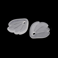 つや消しアクリルパーツ  葉のチャーム  ホワイト  13x11x3mm  穴：1.2mm  約3333個/500g&nbsp;AC-CBA1E6C-03