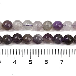 天然石アメジストビーズ連売り  ラウンド  7mm  穴：1mm  約59個/連  15~15.04''（38.1~38.2センチメートル）&nbsp;G-F591-25-6mm