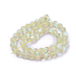 Synthetic Moonstone Beads Strands&nbsp;G-F142-6mm-14