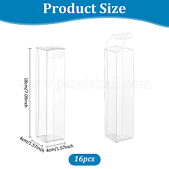 16Pcs Rectangle Foldable Transparent PVC Boxes&nbsp;CON-BC0007-44B