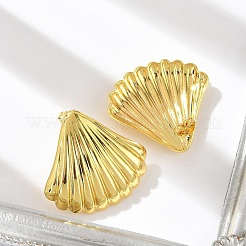 Shell Shape 304 Stainless Steel Stud Earrings&nbsp;LS-EJEW-A125-67G