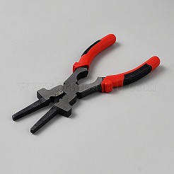 多機能炭素鋼溶接ペンチ、赤いゴムハンドル付き  ステンレス鋼色  21x5.7x1.35cm&nbsp;TOOL-WH0155-243