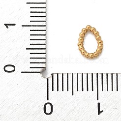 304ステンレススチールツイストリンクリング  18KGP本金メッキ  ティアドロップ  7x5x1mm  内径：4.5x2.5mm&nbsp;STAS-F349-06G-04