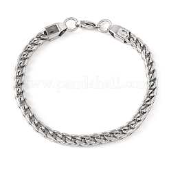 304 Stainless Steel Cuban Link
Chain Bracelets for Women Men&nbsp;BJEW-F527-07P