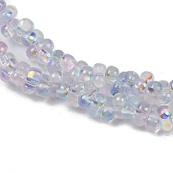 電気メッキガラスビーズセット  ピーナッツ  ラベンダー  3~4x6~7x4~5mm  穴：1mm  約156~158個/連  15.35''~15.75''（39~40センチメートル）&nbsp;LAMP-S070-12R