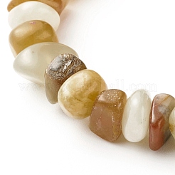 Natural Xinyu Jade Chip Beads Stretch Bracelets for Jewelry Gift&nbsp;BJEW-JB06670