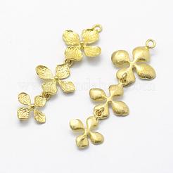 真鍮製リンクコネクター  鉛フリー＆カドミウムフリー＆ニッケルフリー  花  生（メッキなし）  41x13.5x2.5mm  穴：1mm&nbsp;KK-F721-093C-RS