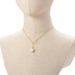 Natural Baroque Pearl Pendant Necklace&nbsp;NJEW-JN03599-01