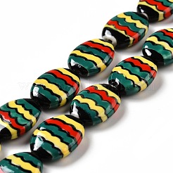 Handmade Printed Porcelain Beads&nbsp;PORC-F005-01C