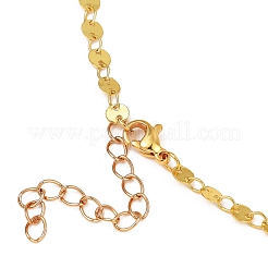 (ジュエリーパーティー工場販売)ペンダントネックレスセット  真鍮製フラットスパンコールチェーン＆アズキチェーン付き  スター 304 ステンレス ペンダント & バー 真鍮 ペンダント  ゴールドカラー  12.91インチ（32.8cm）  20.15インチ（51.2cm）  2個/セット&nbsp;NJEW-JN02931