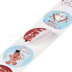 紙粘着ステッカー  フラットラウンド  プレゼントデコレーション用  ラウンドクリスマステーマ  ミックスカラー  25mm&nbsp;DIY-B077-01A-09