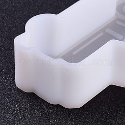 DIYシリコンモールド  レジン型  UVレジン用  エポキシ樹脂ジュエリー作り  車  ホワイト  10.8x5.4x2.6cm  内径：10.3x4.2のCM&nbsp;DIY-H154-07C