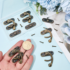 6Pcs Iron Latch Hook Hasp Horn Lock with 24Pcs Screws&nbsp;IFIN-CP0003-01AB