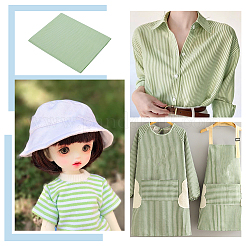 ストライプ柄の綿生地  服装アクセサリー  甘露  1000x1600x0.1mm&nbsp;DIY-FG0008-69C