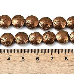 Electroplated Natural Lava Rock Beads Strands&nbsp;G-K388-01B