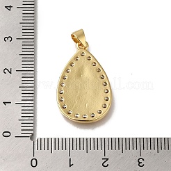 Rack Plating Brass Micro Pave Clear Cubic Zirconia Pendants&nbsp;KK-G500-02E-G