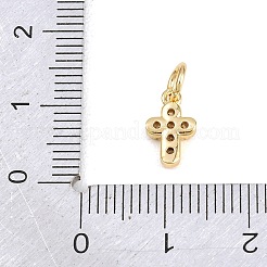 Brass Micro Pave Cubic Zirconia Pendants&nbsp;KK-H273-51G-01