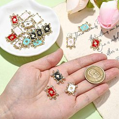 20Pcs 5 Colors Alloy Crystal Rhinestone Spades Connector Charms&nbsp;FIND-CJ0003-05