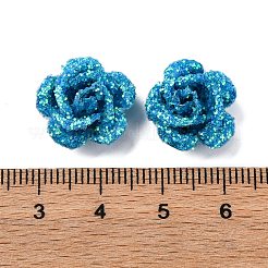 3D Rose Flower Baking Paint Aluminum Beads&nbsp;FIND-L019-01B