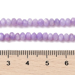 天然淡水貝殻染めビーズ連売り  ファセットロンデル  プラム  4x3mm  穴：0.7mm  約137個/連  15.35''（39センチメートル）&nbsp;SHEL-R100-13A-01