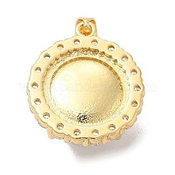 Rack Plating Brass Micro Pave Cubic Zirconia Pendant&nbsp;ZIRC-C002-05G