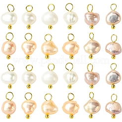 30Pcs 3 Colors Natural Cultured Freshwater Pearl Pendant&nbsp;PALLOY-YW00058
