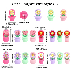 20Pcs 20 Styles Silicone Beads&nbsp;SIL-PA0001-55
