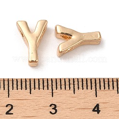 金メッキ合金ビーズ  頭文字  文字.y  10x3mm  穴：1.8mm&nbsp;PALLOY-CJC0001-64KCG-Y