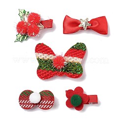 Christmas Theme Cloth Felt Fabric Alligator Hair Clip&nbsp;OHAR-R100-01F