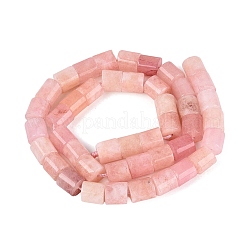 染め加工天然石ホワイトジェイドビーズ連売り  コラム  ピンク  8x8~10mm  穴：0.9~1.2mm  約42~44個/連  14.37~15.35インチ（36.5~39cm）&nbsp;G-Q606-77A-02