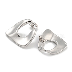 女性用304ステンレススチールナゲットスタッドピアス  ステンレス鋼色  21.5x21.5mm&nbsp;EJEW-U022-05P
