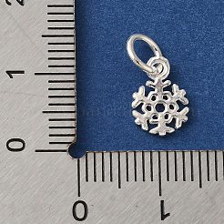 925 Sterling Silver Snowflake Charms with Jump Rings&nbsp;FIND-U013-01S
