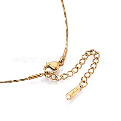 1mm 304ステンレススチール製スネークチェーンネックレス  イオンプレーティング（ip）  18KGP本金メッキ  15.75インチ（40cm）&nbsp;NJEW-N058-05G