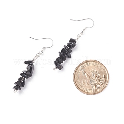 Natural Obsidian Chips Beaded Jewelry Set&nbsp;X-SJEW-JS01232-01
