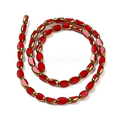Electroplate Opaque Color Glass Beads Strands&nbsp;EGLA-Q127-A01-02K
