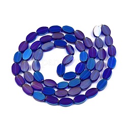 塗装透明ガラスビーズ連売り  オーバル  モーブ  10x6x3mm  穴：1mm  約54~60個/連  20.47~23.62''（52~60センチメートル）&nbsp;GLAA-E033-06C-01