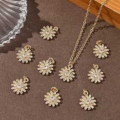 SHEGRACE Brass Clear Cubic Zirconia Charms&nbsp;XGRQ4G046-537G