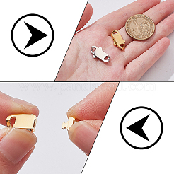 2個 2色 304ステンレススチール製バヨネット留め具  フラット  ゴールデン·ステンレス鋼色  20x7mm  1pc /カラー&nbsp;STAS-WR0001-43