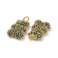 Brass Micro Pave Cubic Zirconia Pendants&nbsp;ZIRC-F134-23G-02