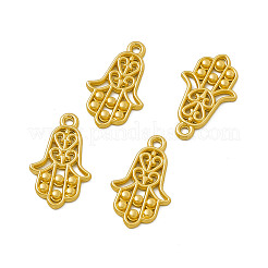 ラックメッキ合金ペンダント  カドミウムフリー＆ニッケルフリー＆鉛フリー  hamsa hand/hand of miriam チャーム  マットゴールドカラー  22.5x12.5x1.8mm  穴：1.6mm&nbsp;LS-PALLOY-M202-16MG