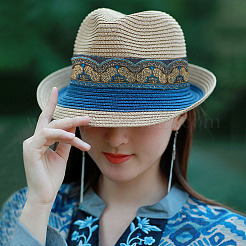 Ethnic Style Embroidery Polyester Ribbons&nbsp;SK-TAC0001-02