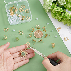 30Pcs 201 Stainless Steel Stud Earring Findings&nbsp;STAS-UN0038-74