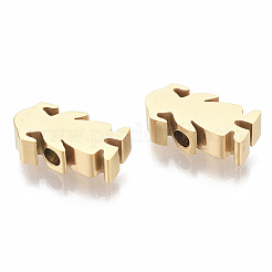 304ステンレススチールビーズ  女の子  ゴールドカラー  12x6x3mm  穴：2mm&nbsp;STAS-S079-174G
