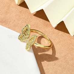 Butterfly Cuff Rings&nbsp;RJEW-G337-12G