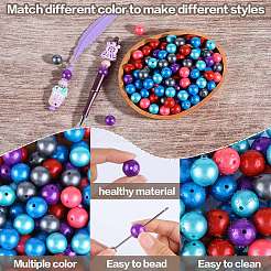 50Pcs Imitation Metal Style Round Silicone Beads&nbsp;SIL-SZ0001-78B