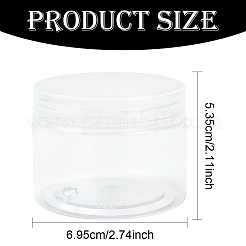プラスチックビーズ容器20個  ビーズ収納チューブ  コラム  透明  6.95x5.35cm  内径：6.2x4.9のCM  容量：150ml（5.07fl.oz）&nbsp;CON-YW0001-91