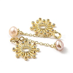 Natural Freshwater Pearl Pendant Decorations&nbsp;SSHEL-R050-06G