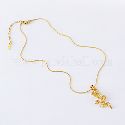 3Pcs Stainless Steel Rose Flower Pendant Necklaces for Women&nbsp;XL6293