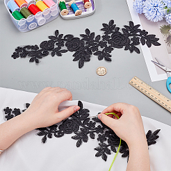 Polyester Lace Flower Cloth Patches&nbsp;AJEW-WH0816-089