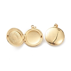 Brass Locket Pendants&nbsp;KK-P199-06G